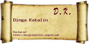 Dinga Katalin névjegykártya